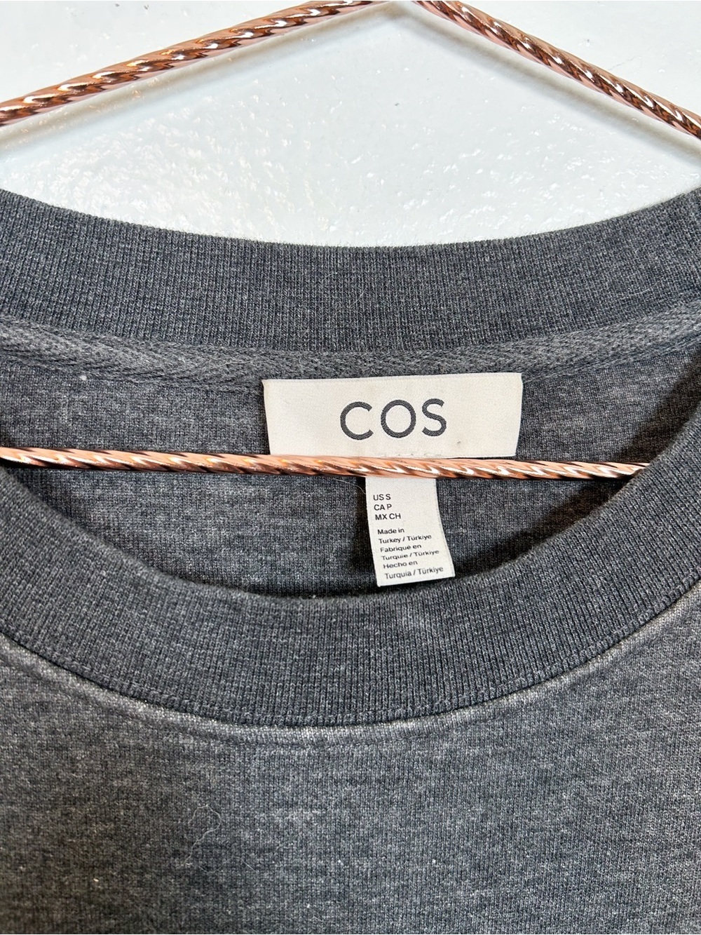 COS Dark Grey Crewneck Sweater Dress - Picture 4 of 8